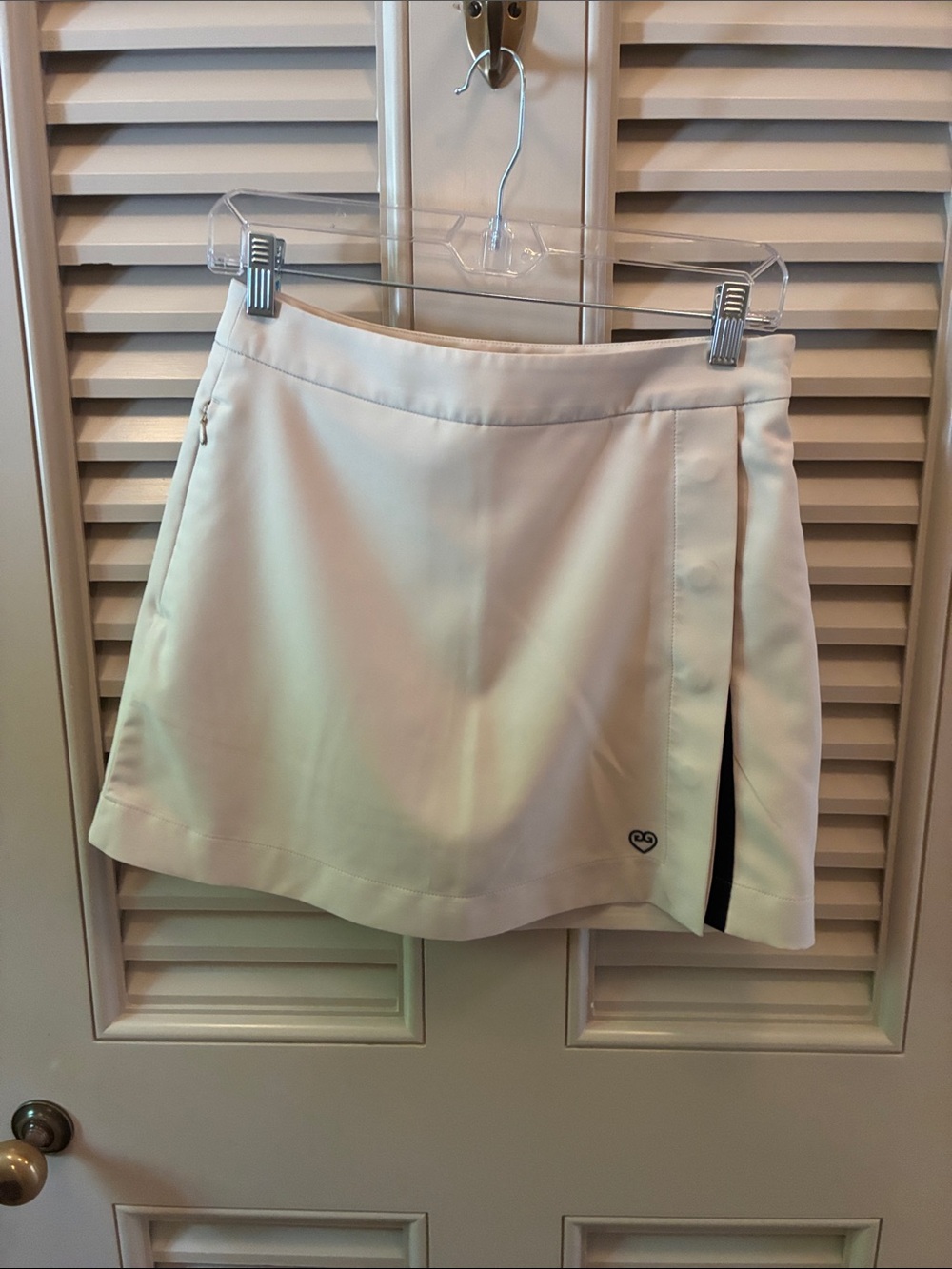 G/FORE Cream Athletic Skort with Side Pleat